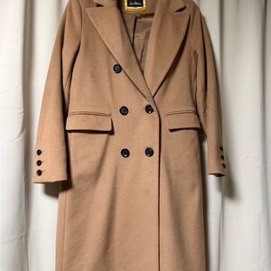 Sam Edelman Wool Women’s Double-Breasted Camel Coat